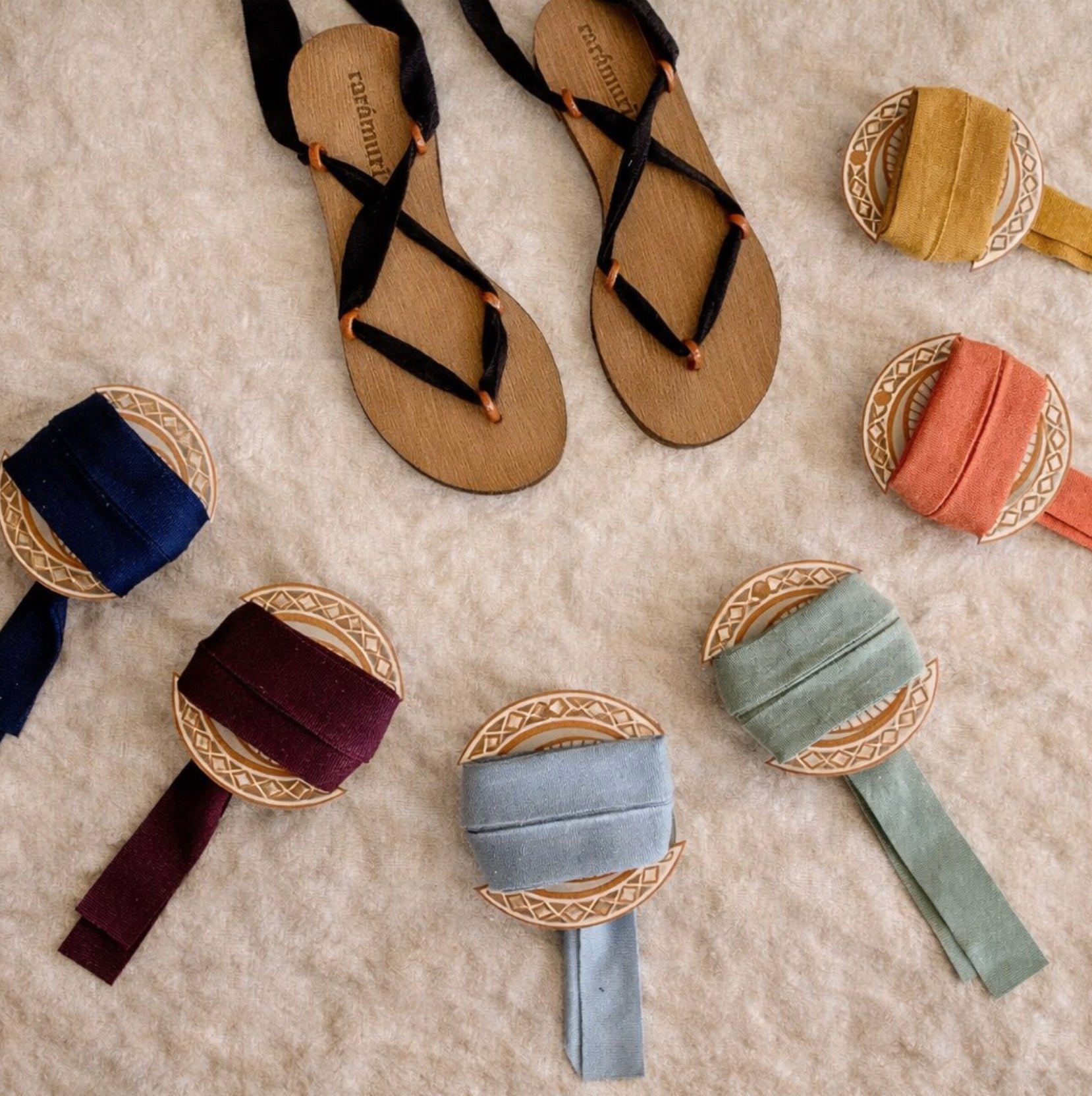Rarámuri | Vegan Sandals with Interchangeable Ribbons – Raramuri