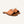 Angled view of Cali vegan sandals in cognac leather with rose lace detail shown as a pair on neutral background